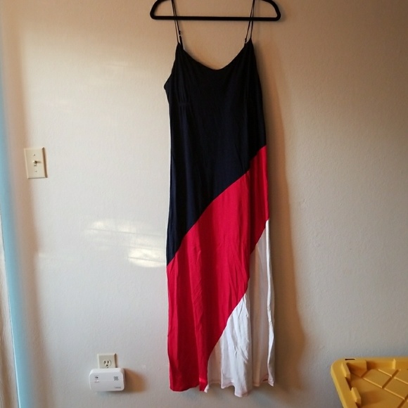 red white and blue tommy hilfiger dress
